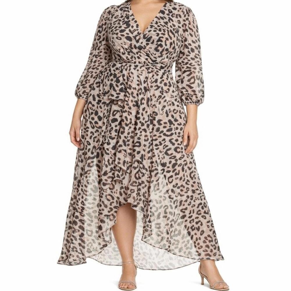 Eliza J 20W Hi-Low Animal Print Dress - NWT